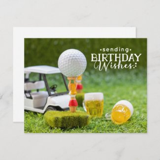 Golf Birthday Cards for Golfer