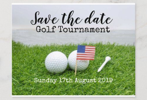 Golf Save the Date Invitation Cards