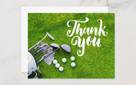 Thank you card for Golfer