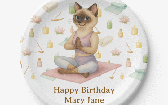 Yoga Birthday Party for Siamese Cat Lovers – Invitations & Party Supplies
