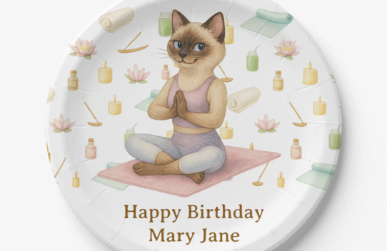 Yoga Birthday Party for Siamese Cat Lovers – Invitations & Party Supplies